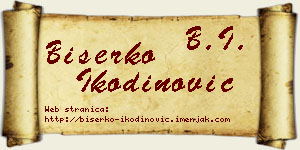Biserko Ikodinović vizit kartica